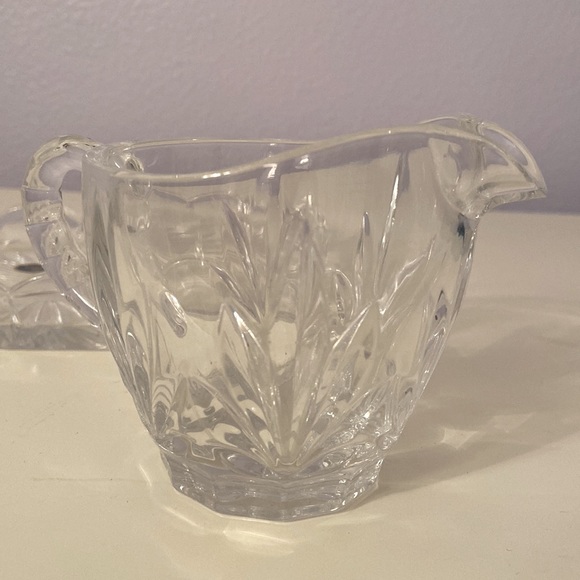 Bohemia crystal three (3) piece Czech Republic crystal cream sugar platter set - Picture 7 of 12